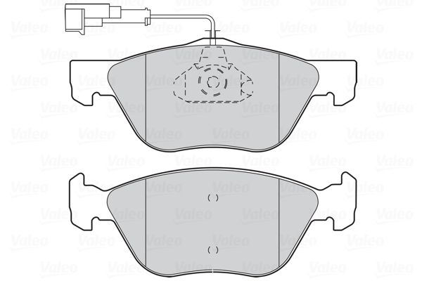 VALEO stabdžių trinkelių rinkinys, diskinis stabdys 301065