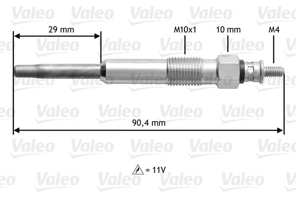 VALEO Свеча накаливания 345102