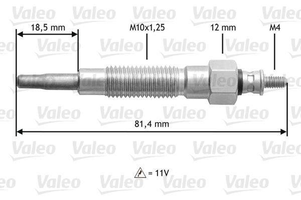 VALEO Свеча накаливания 345126