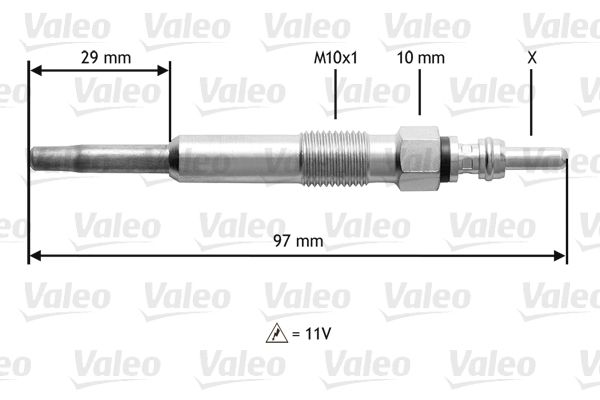 VALEO Свеча накаливания 345136