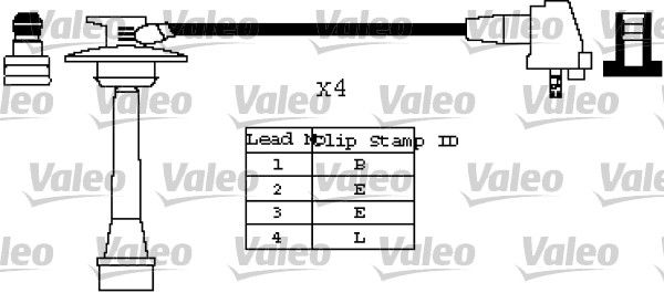 VALEO Комплект проводов зажигания 346419