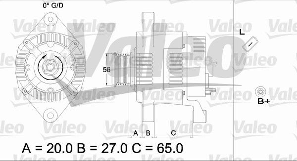 VALEO kintamosios srovės generatorius 437443