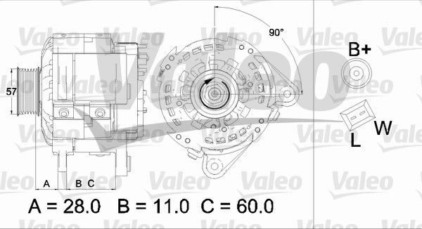 VALEO kintamosios srovės generatorius 437477