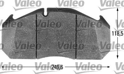 VALEO Комплект тормозных колодок, дисковый тормоз 541650