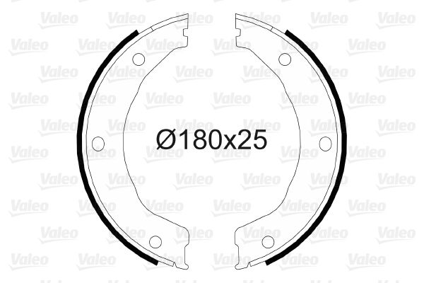 VALEO Комплект тормозных колодок, стояночная тормозная с 564038