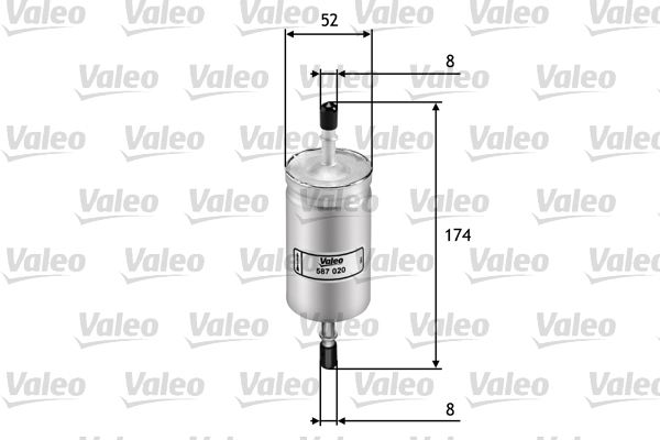 VALEO Топливный фильтр 587020