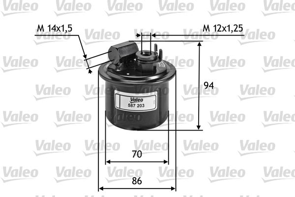 VALEO Топливный фильтр 587203