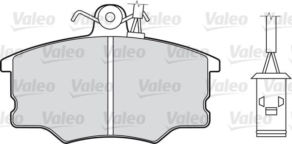 VALEO Комплект тормозных колодок, дисковый тормоз 598003