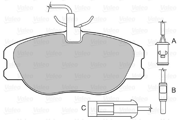 VALEO Комплект тормозных колодок, дисковый тормоз 598010