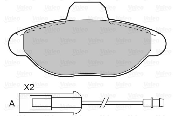 VALEO Комплект тормозных колодок, дисковый тормоз 598012