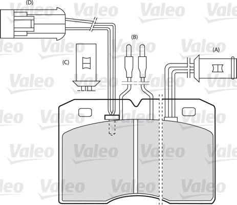 VALEO Комплект тормозных колодок, дисковый тормоз 598585