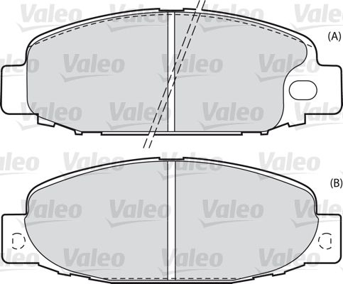 VALEO Комплект тормозных колодок, дисковый тормоз 598588