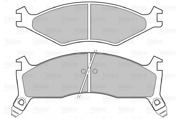 VALEO stabdžių trinkelių rinkinys, diskinis stabdys 598838