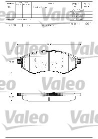 VALEO Комплект тормозных колодок, дисковый тормоз 601305