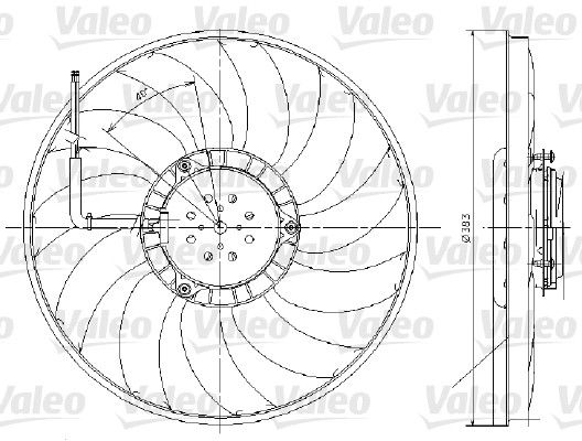 VALEO ventiliatorius, radiatoriaus 696017
