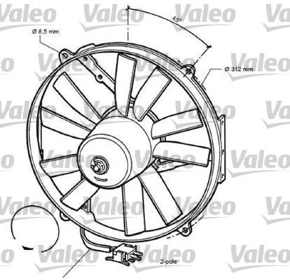 VALEO Вентилятор, охлаждение двигателя 696068