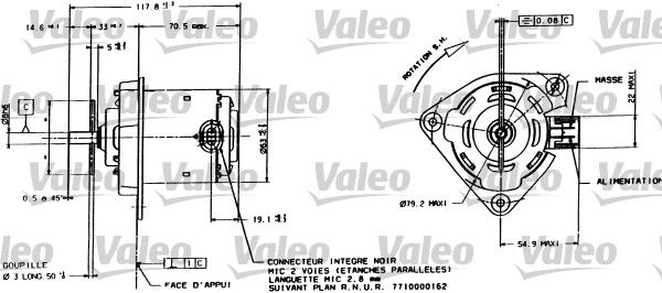 VALEO elektrovariklis, raditoriaus ventiliatorius 698015