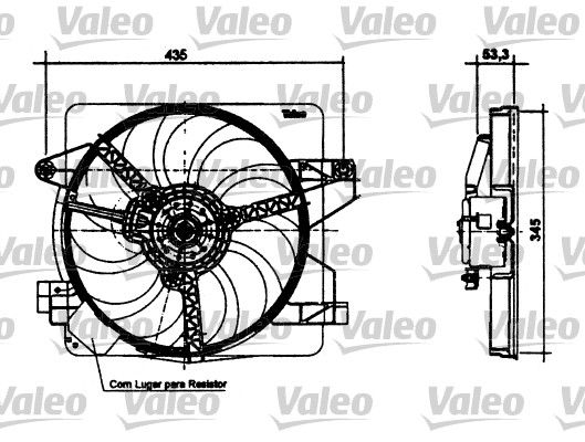 VALEO Вентилятор, охлаждение двигателя 698494