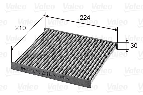 VALEO filtras, salono oras 715756