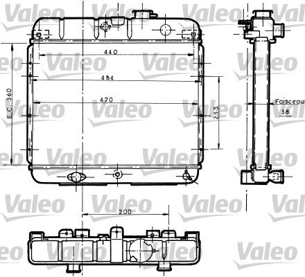 VALEO radiatorius, variklio aušinimas 730061