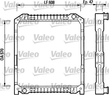 VALEO Радиатор, охлаждение двигателя 730380