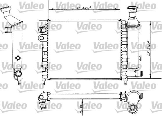 VALEO Радиатор, охлаждение двигателя 730498