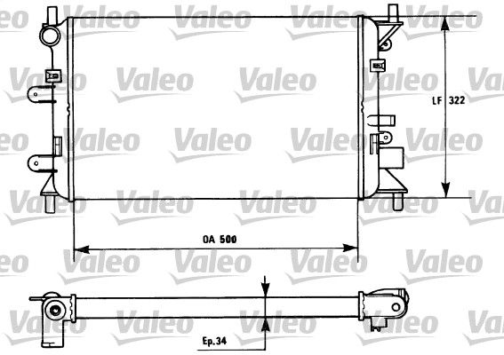 VALEO Радиатор, охлаждение двигателя 730857