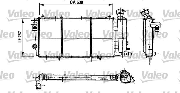 VALEO Радиатор, охлаждение двигателя 730896