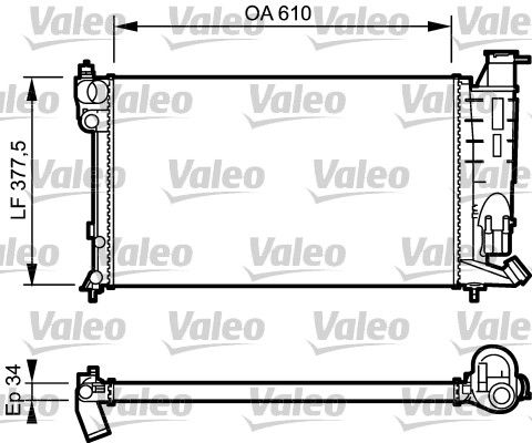 VALEO radiatorius, variklio aušinimas 730983