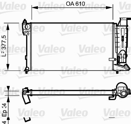 VALEO Радиатор, охлаждение двигателя 730984