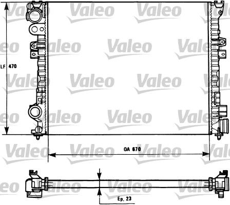 VALEO Радиатор, охлаждение двигателя 731166