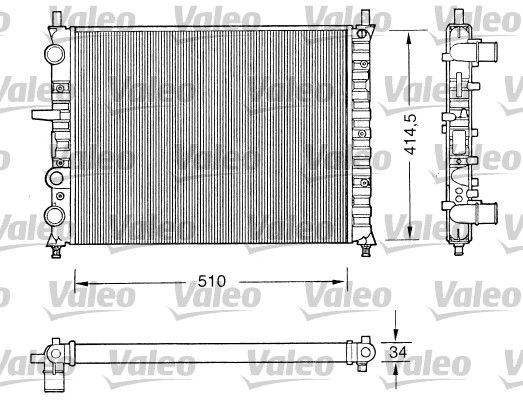 VALEO Радиатор, охлаждение двигателя 731303