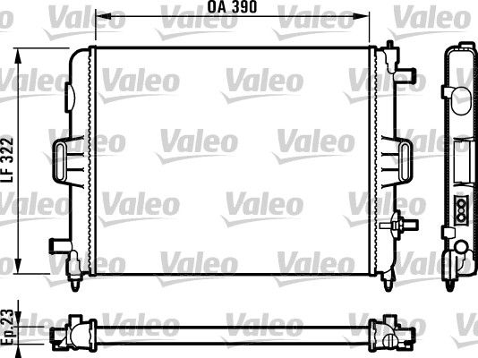 VALEO Радиатор, охлаждение двигателя 731495