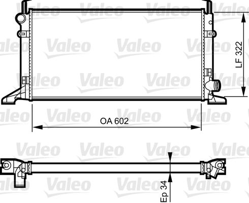 VALEO Радиатор, охлаждение двигателя 731594