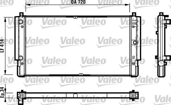 VALEO Радиатор, охлаждение двигателя 731616