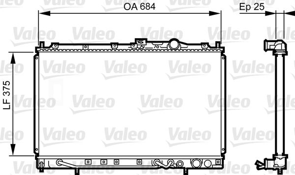 VALEO Радиатор, охлаждение двигателя 731649