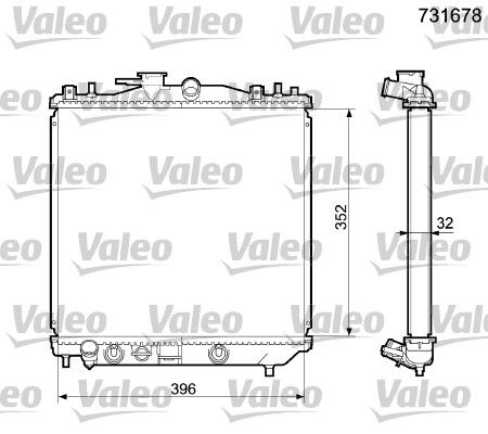 VALEO Радиатор, охлаждение двигателя 731678