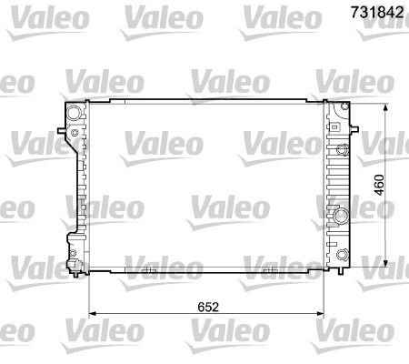 VALEO Радиатор, охлаждение двигателя 731842