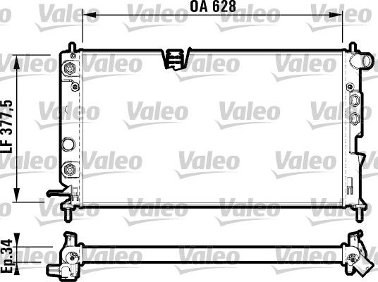 VALEO Радиатор, охлаждение двигателя 731847