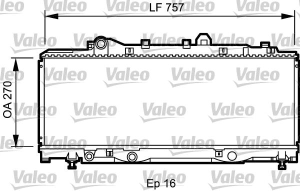 VALEO Радиатор, охлаждение двигателя 731980