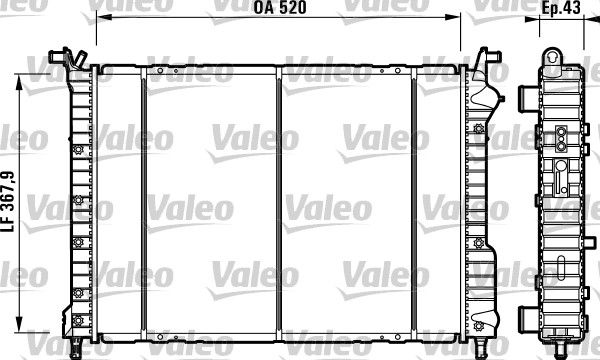 VALEO radiatorius, variklio aušinimas 732147