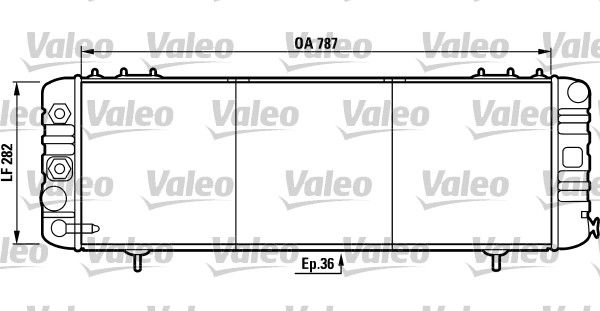 VALEO Радиатор, охлаждение двигателя 732258