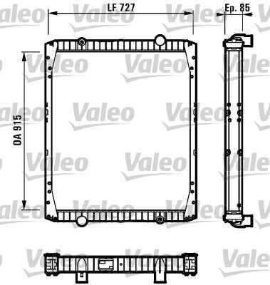 VALEO Радиатор, охлаждение двигателя 732337