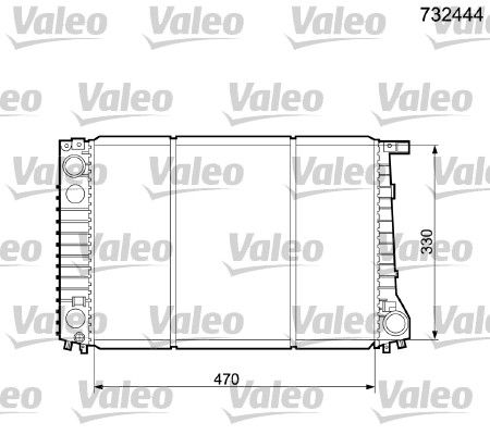 VALEO Радиатор, охлаждение двигателя 732444