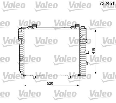 VALEO radiatorius, variklio aušinimas 732451