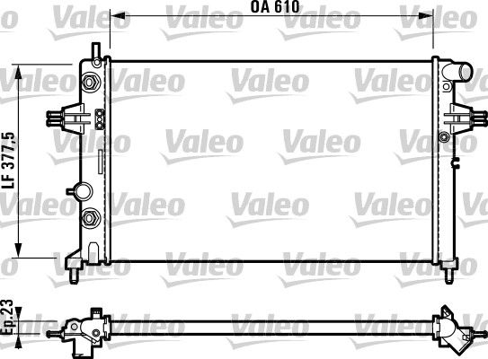 VALEO Радиатор, охлаждение двигателя 732549