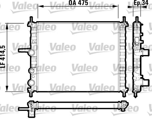 VALEO Радиатор, охлаждение двигателя 732557