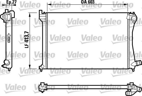 VALEO Радиатор, охлаждение двигателя 732617