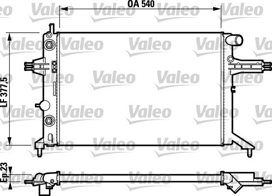 VALEO Радиатор, охлаждение двигателя 732724