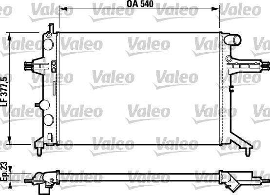 VALEO Радиатор, охлаждение двигателя 732795